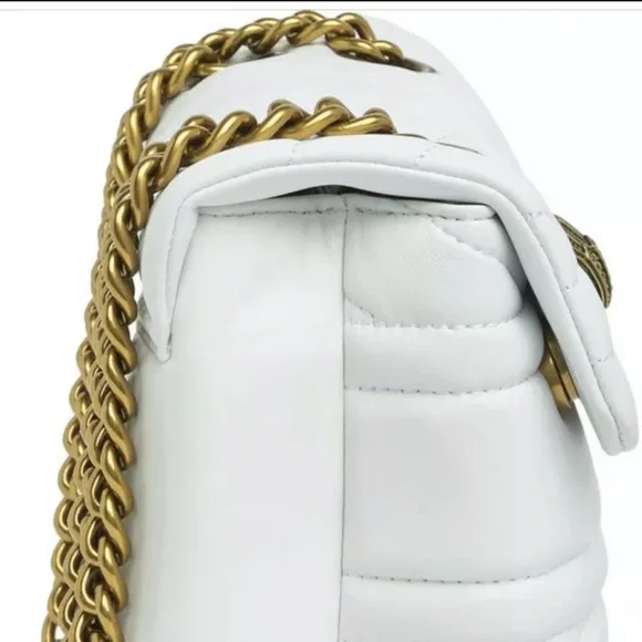 KURT GEIGER LONDON Large Kensington Leather Union Jack Convertible White Bag - Picture 3 of 4